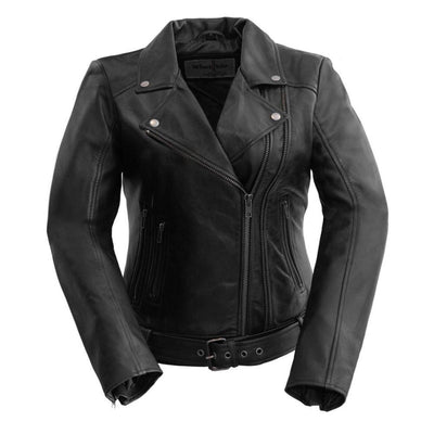First Manufacturing Chloe - Women's Lambskin Leather Jacket, Black - American Legend Rider