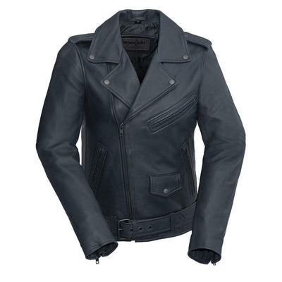 First Manufacturing Rebel - Women's Lambskin Leather Jacket, Navy Blue - American Legend Rider