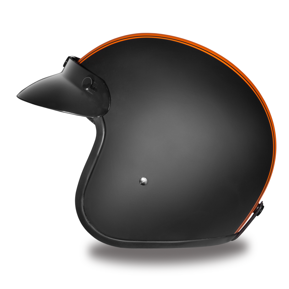 Daytona D.O.T Cruiser Orange Pin Stripe Helmet - American Legend Rider