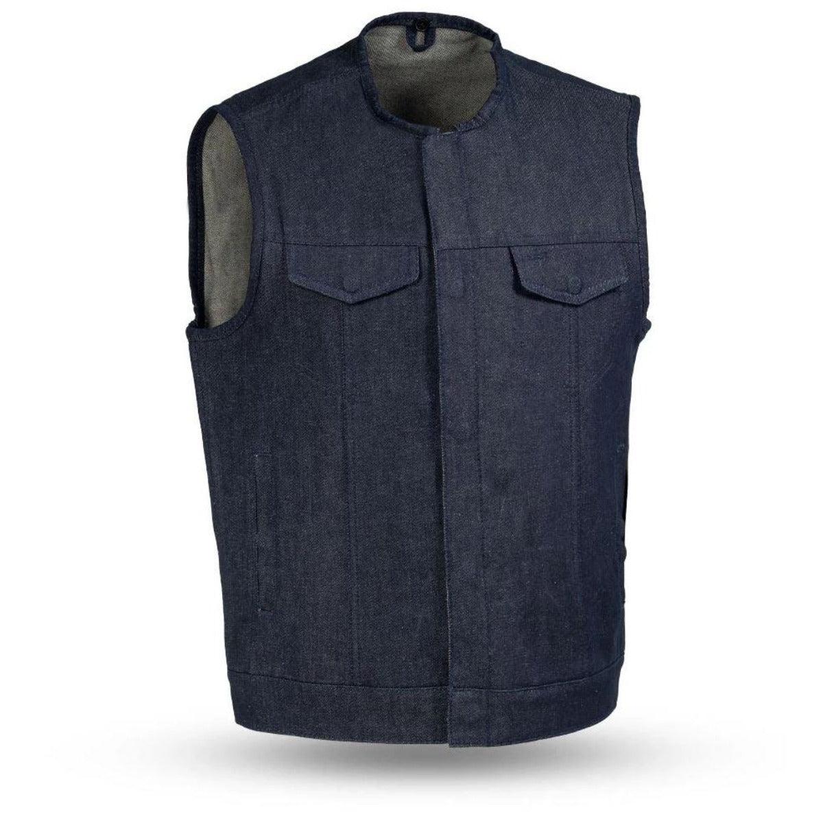 First Manufacturing Haywood Vest, Blue - American Legend Rider