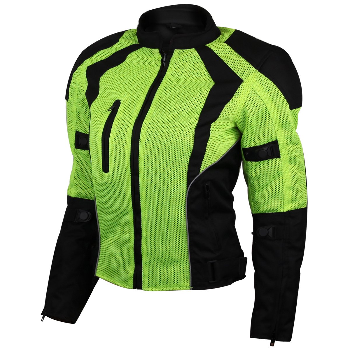 Vance Leather Women's Advanced 3-Season CE Armor Hi-Vis Mesh Motorcycle Jacket