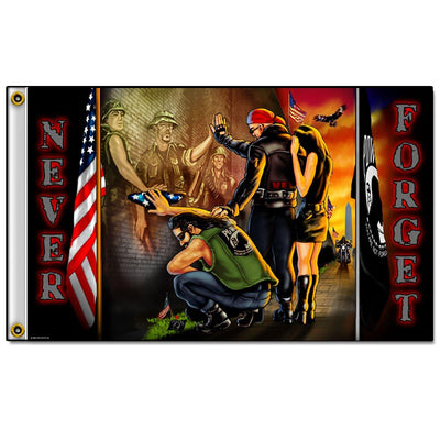 Hot Leathers Vietnam Wall Flag - American Legend Rider