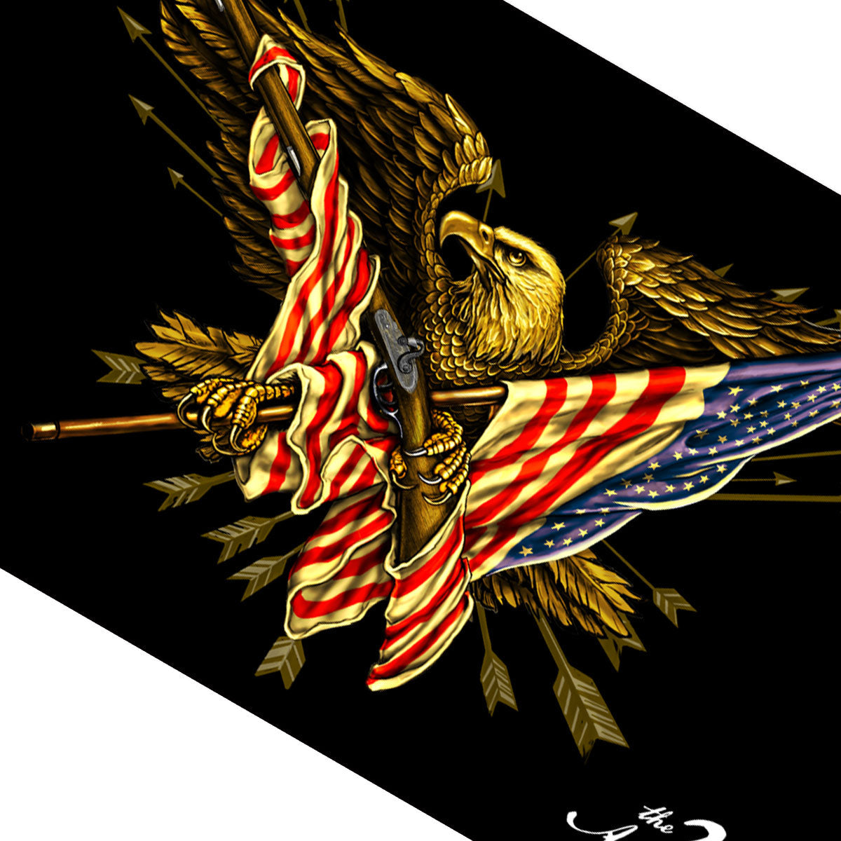 Hot Leathers FGA1058 2nd Amendment Eagle Flag