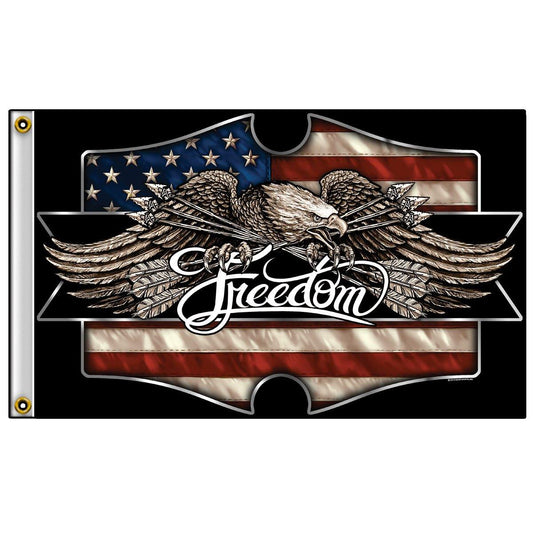 Hot Leathers Freedom Eagle Flag - American Legend Rider