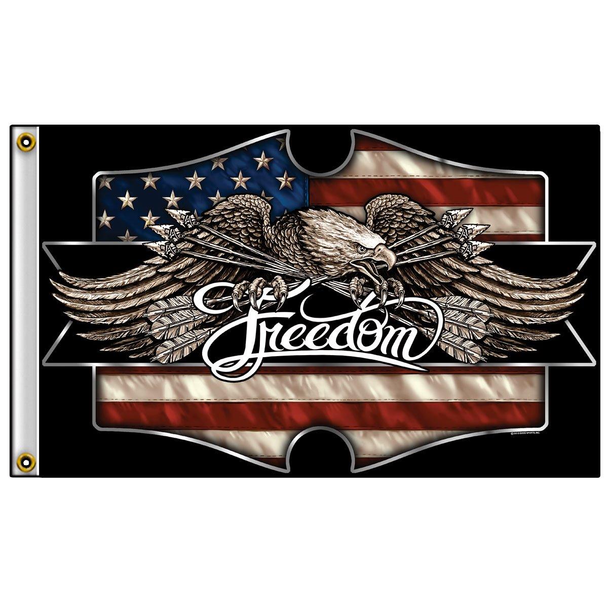 Hot Leathers Freedom Eagle Flag - American Legend Rider