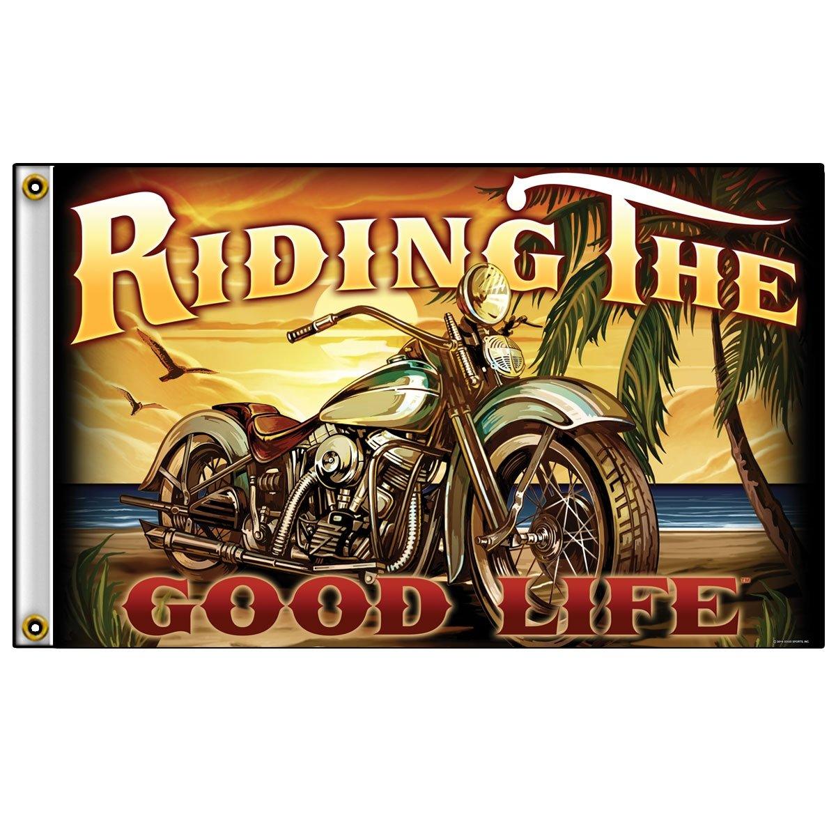 Hot Leathers Riding The Good Life Flag - American Legend Rider