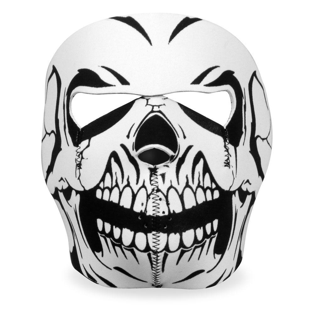 Hot Leathers B/W Skull Neoprene Face Mask - American Legend Rider
