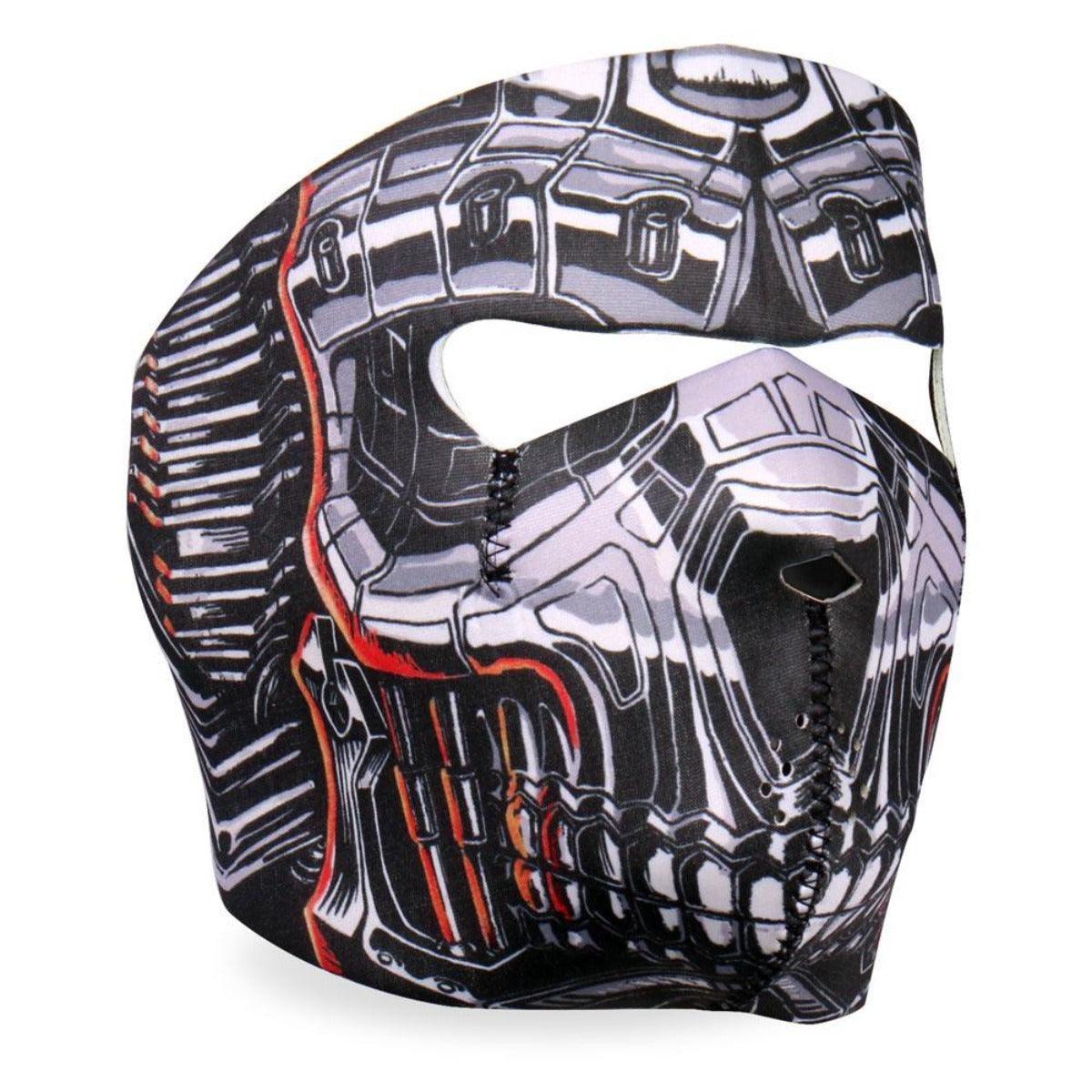 Hot Leathers Robo Skull Neoprene Face Mask - American Legend Rider