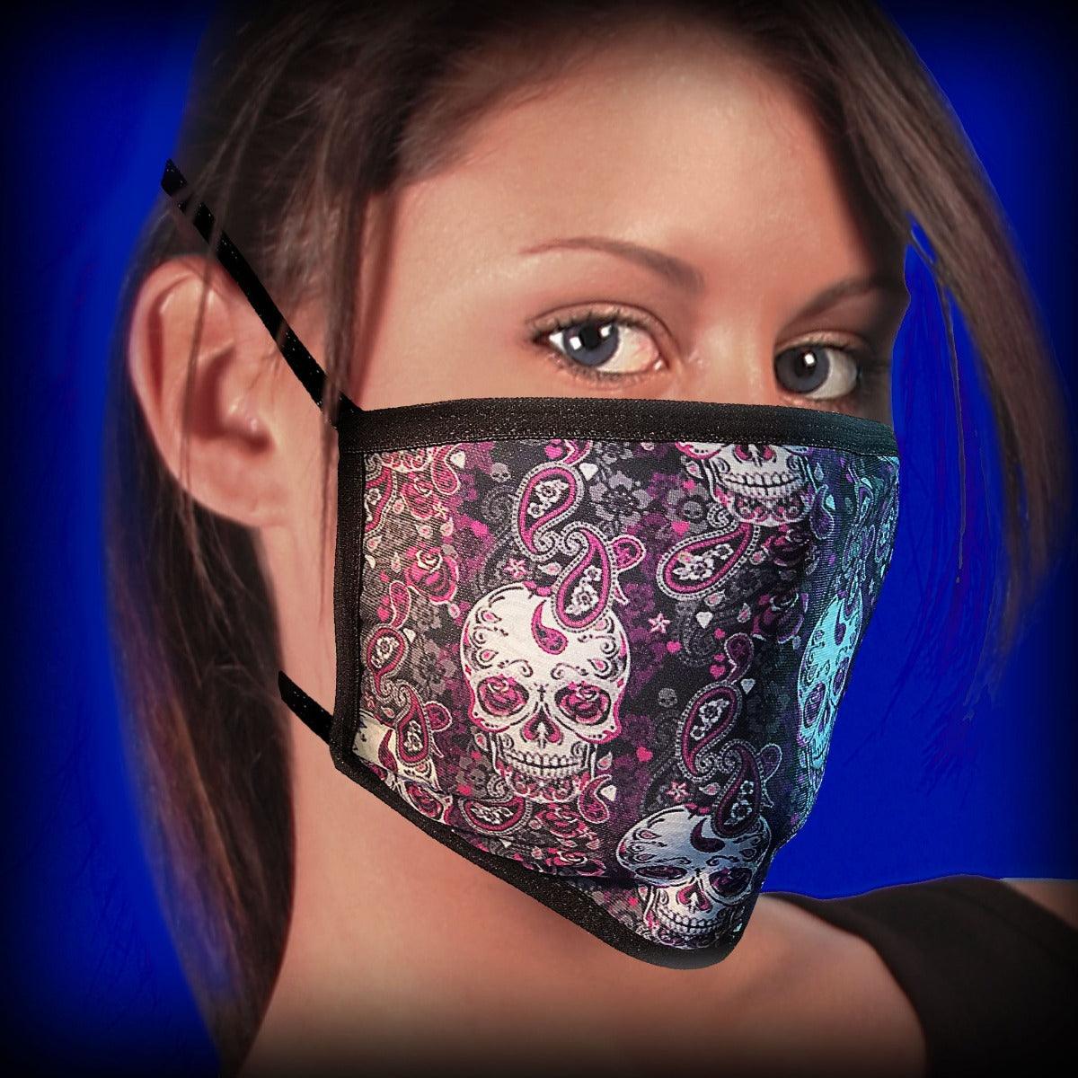 Hot Leathers Paisley Skull Face Mask - American Legend Rider