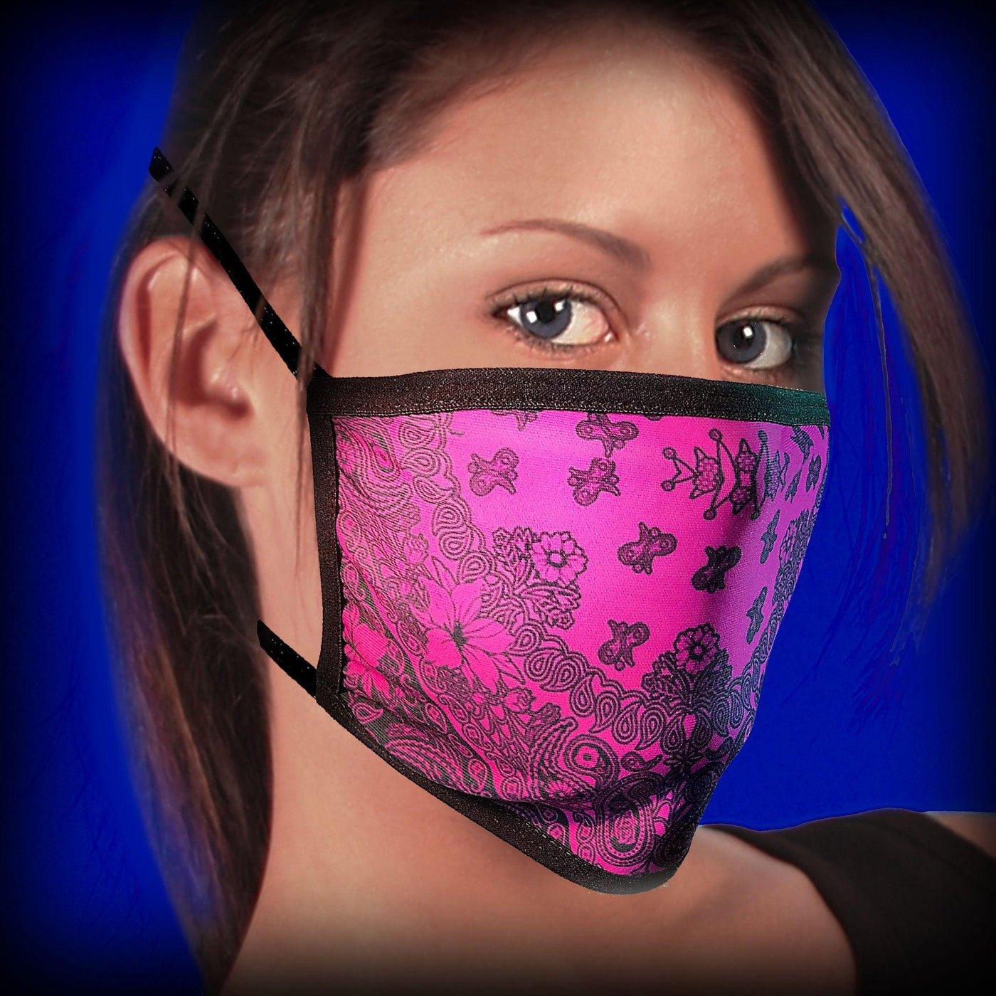 Hot Leathers Pink Paisley Face Mask - American Legend Rider