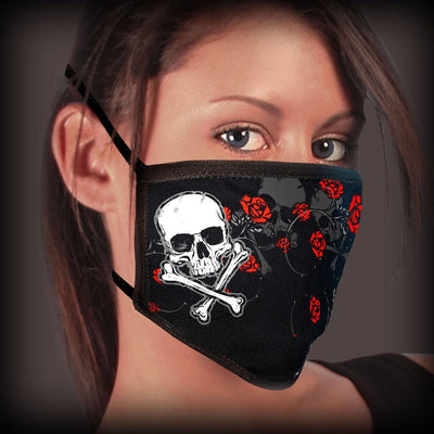 Hot Leathers Red Roses Face Mask - American Legend Rider