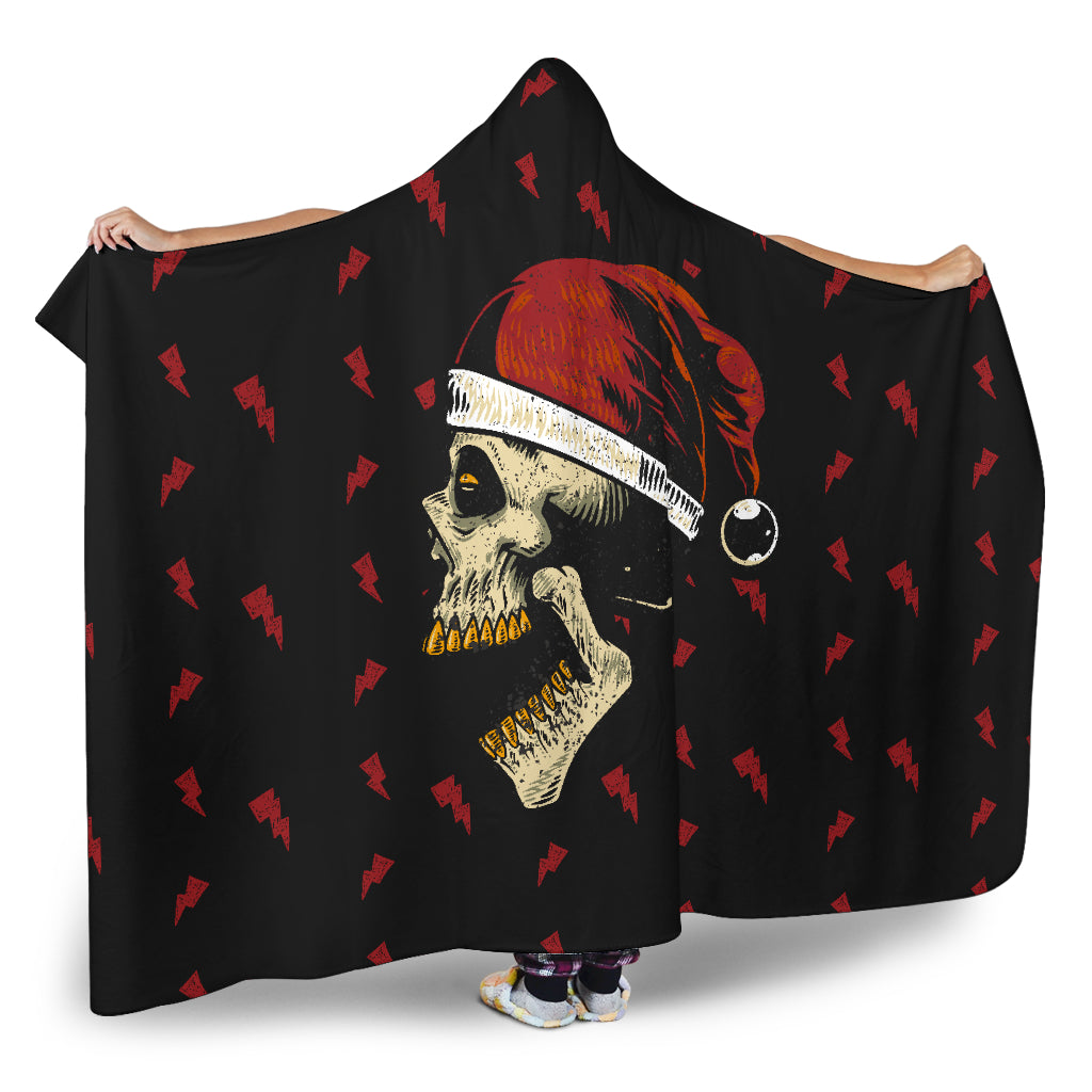 Santa Skull Hooded Blanket