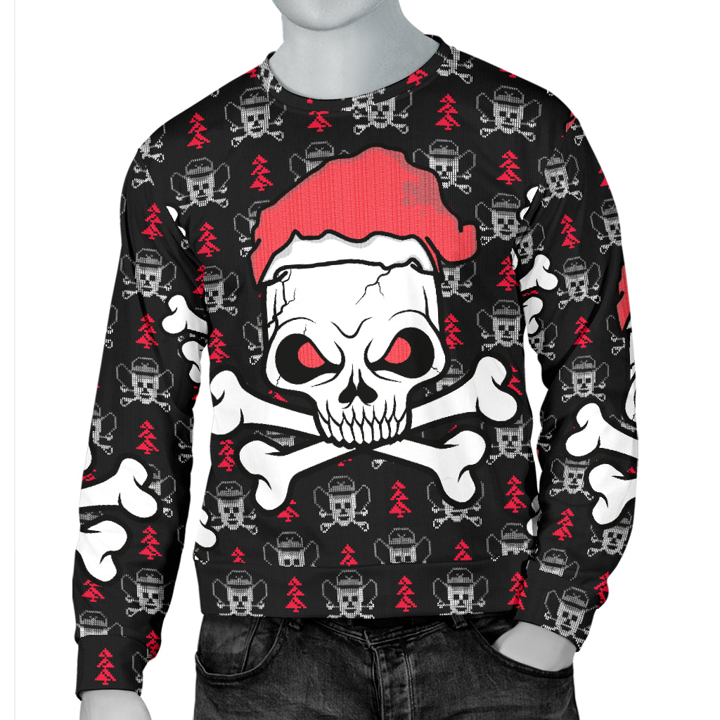 Santa Claus Skull Ugly Sweater