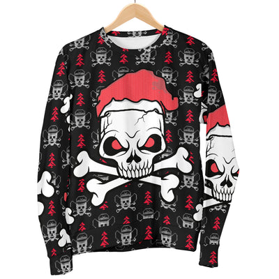 Santa Claus Skull Ugly Sweater