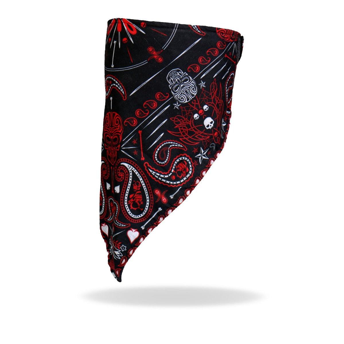 Hot Leathers Red Paisley Face Wrap - American Legend Rider