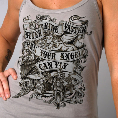 Hot Leathers Tank Top  Angel Can Fly