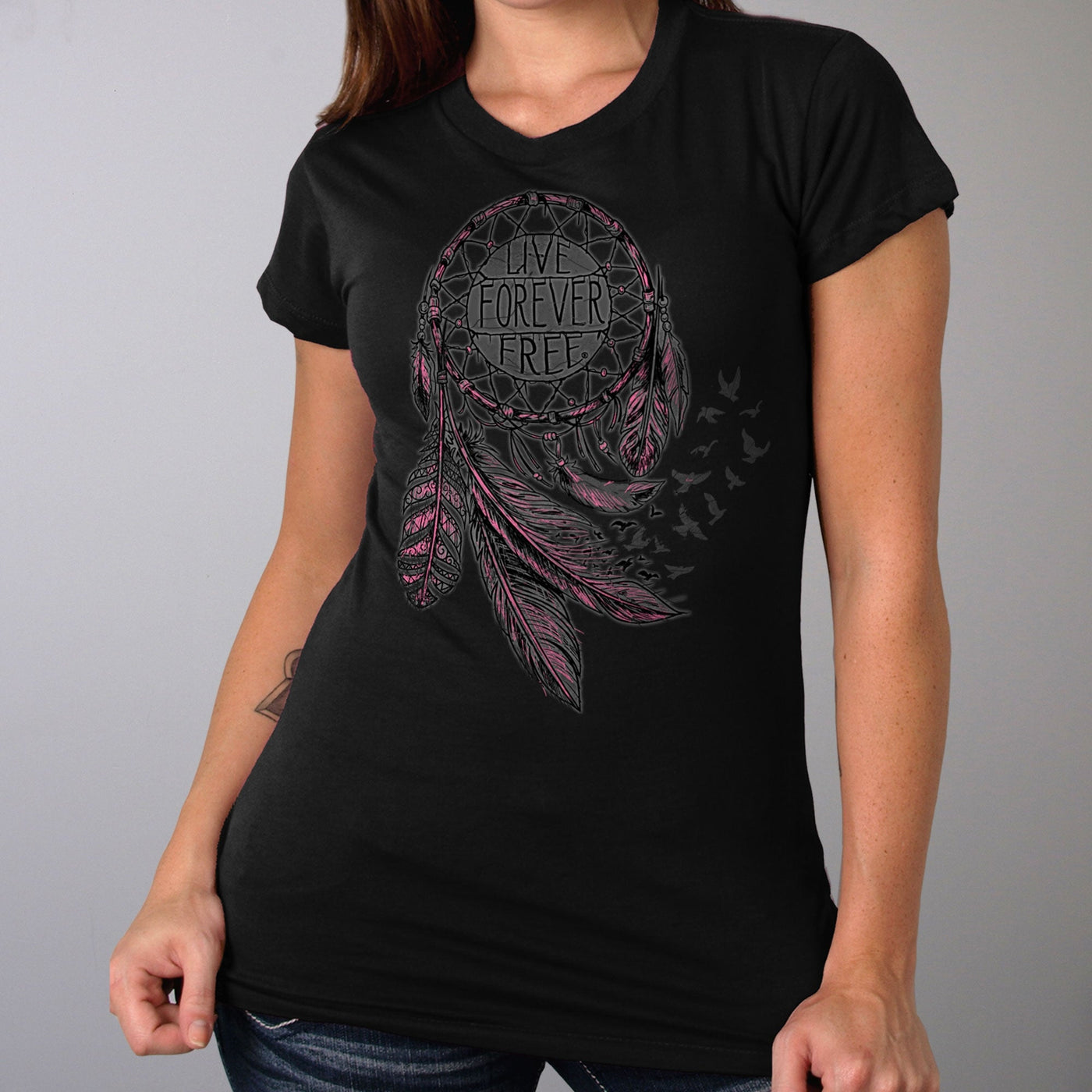 Hot Leathers Sweet Dreams Catcher Ladies Tee