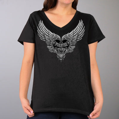 Hot Leathers Women's Silver Flight Forever Free Tee