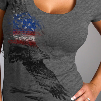 Hot Leathers Women's Pencil Eagle Patriotic Short Sleeve Shirt