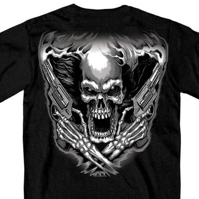 Hot Leathers Men's Assassin Double Sided T-Shirt, Black - American Legend Rider