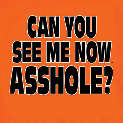 Hot Leathers GMD1090 Mens 'Can You See Me Now A***' Safety Orange T-Shirt