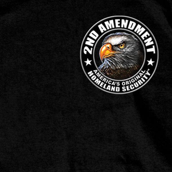 Hot Leathers Men's New Down Flag T-Shirt, Black - American Legend Rider