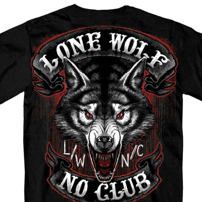 Hot Leathers Men's Jumbo Lone Wolf Double Sided T-Shirt, Black - American Legend Rider