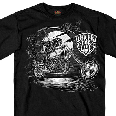 Hot Leathers Men's Scroll Double Sided T-Shirt, Black - American Legend Rider