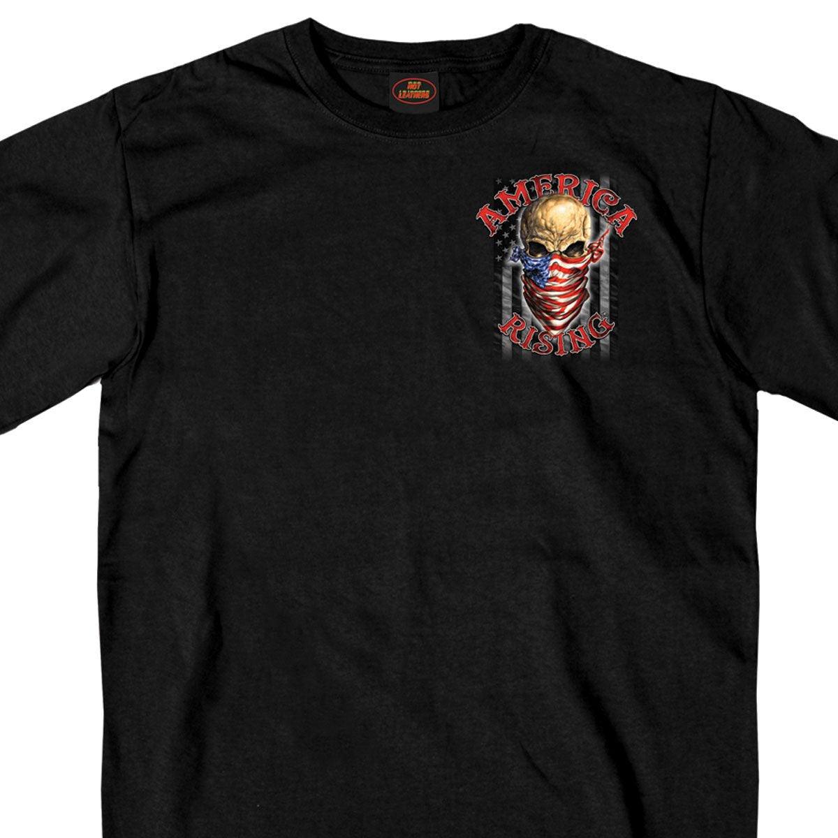 Hot Leathers Men's Skull Bandanna T-Shirt, Black - American Legend Rider