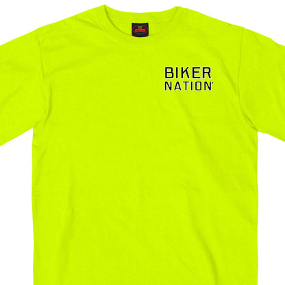 Hot Leathers GMD1435 Men's 'Put the Phone Down A**H***' Safety Green T-Shirt