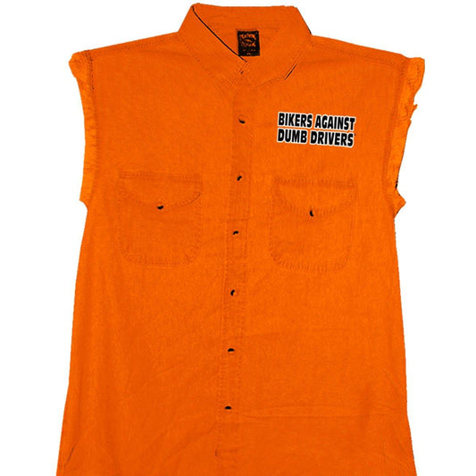 Hot Leathers Men's Can You See Me Now Sleeveless Denim Vest - American Legend Rider
