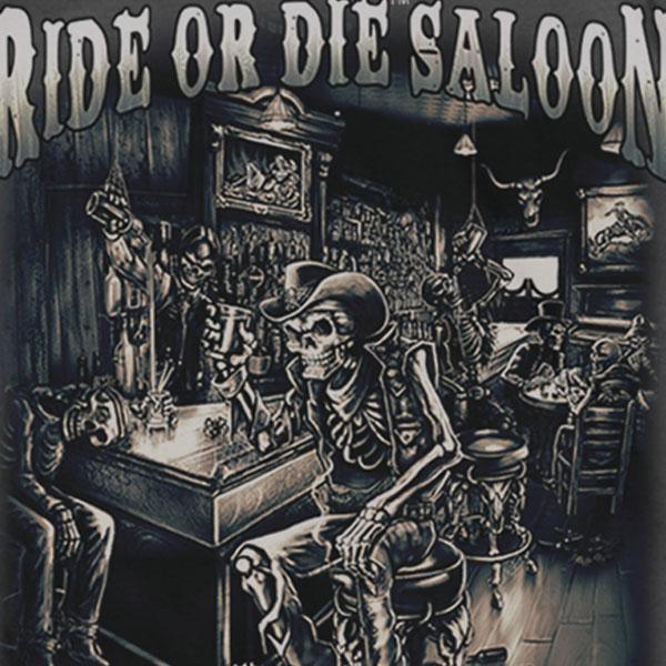 Hot Leathers Men's Ride Or Die Saloon T-Shirt, Black - American Legend Rider