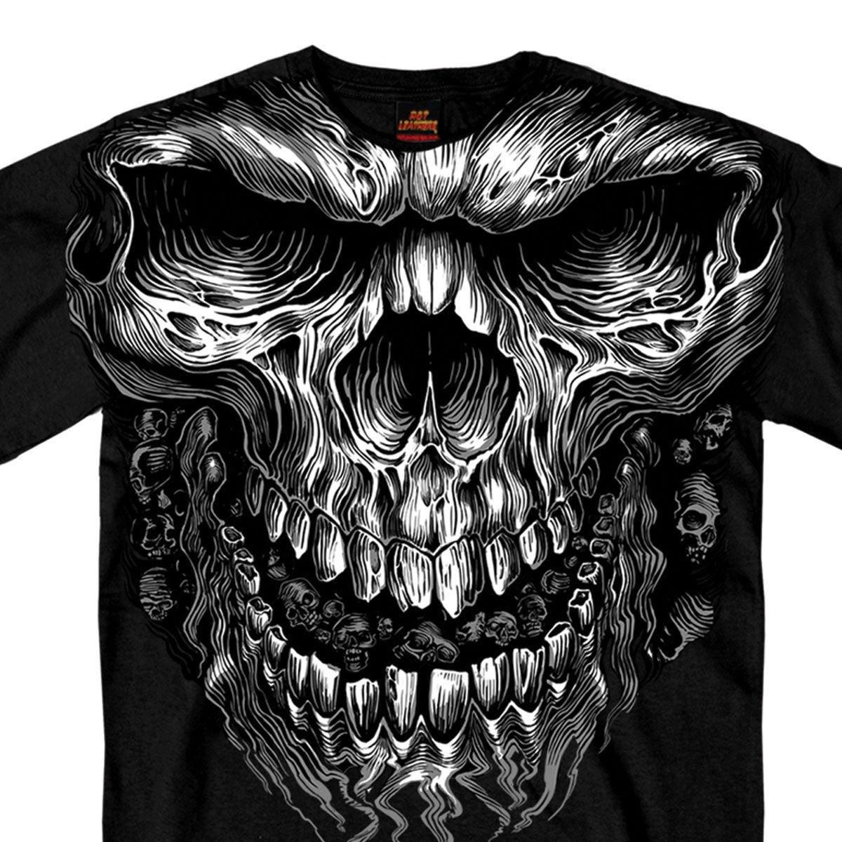 Hot Leathers Men's Shredder Skull Jumbo Print T-Shirt - American Legend Rider