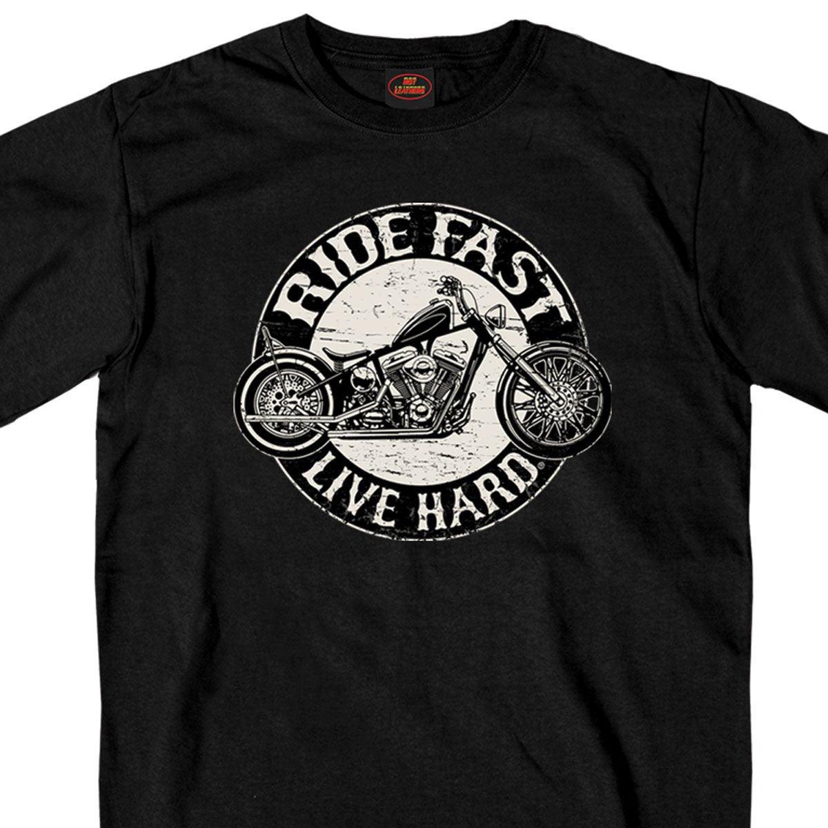 Hot Leathers Men's Circle Bike T-Shirt, Black - American Legend Rider