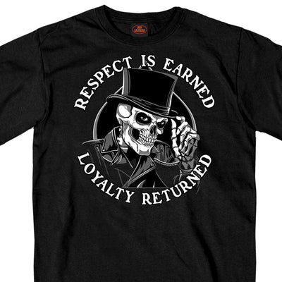 Hot Leathers Men's Respect Top Hat T-Shirt, Black - American Legend Rider