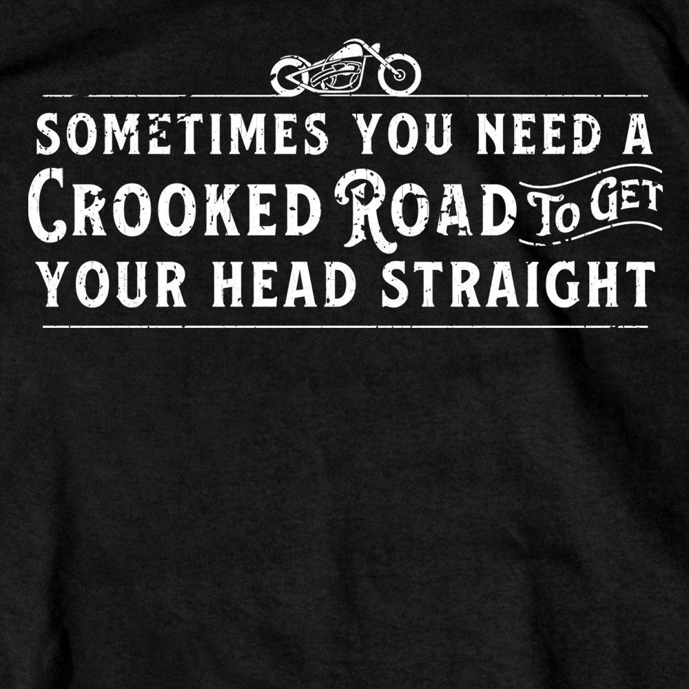 Hot Leathers Men's Crooked Road T-Shirt, Black - American Legend Rider