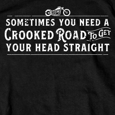 Hot Leathers Men's Crooked Road T-Shirt, Black - American Legend Rider
