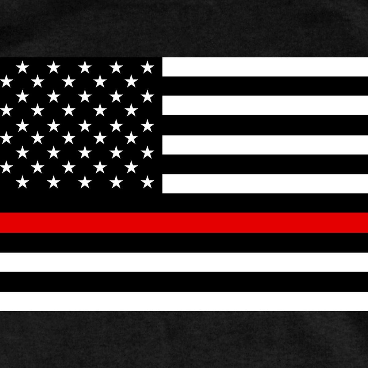 Hot Leathers Men's Thin Red Line Usa Flag T-Shirt - American Legend Rider