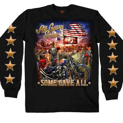 Hot Leathers Men's Remembrance All Gave Some Long Sleeve, Black - American Legend Rider