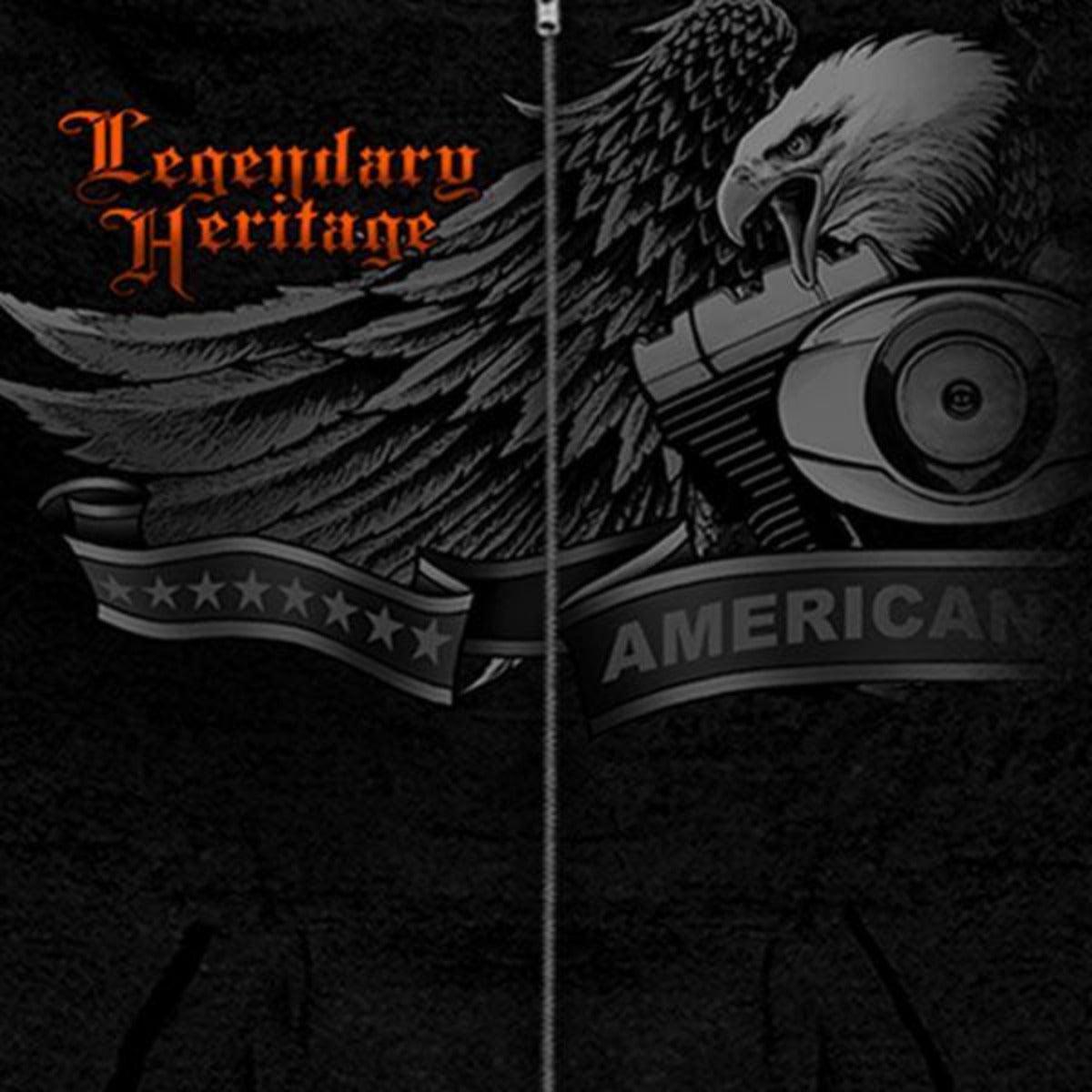 Hot Leathers Ghost Eagle Zipper Hoodie - American Legend Rider