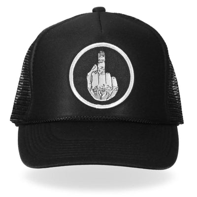 Hot Leathers Middle Finger Trucker Hat - American Legend Rider