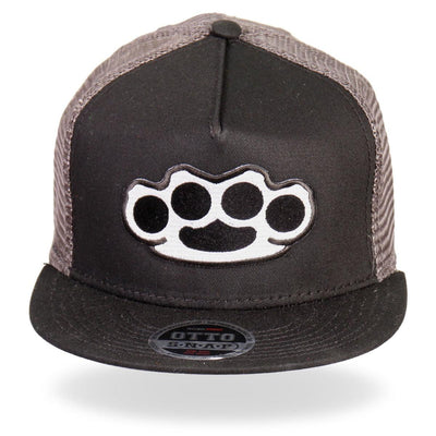 Hot Leathers Snap Back Hat Brass Knuckles Hardcore - American Legend Rider