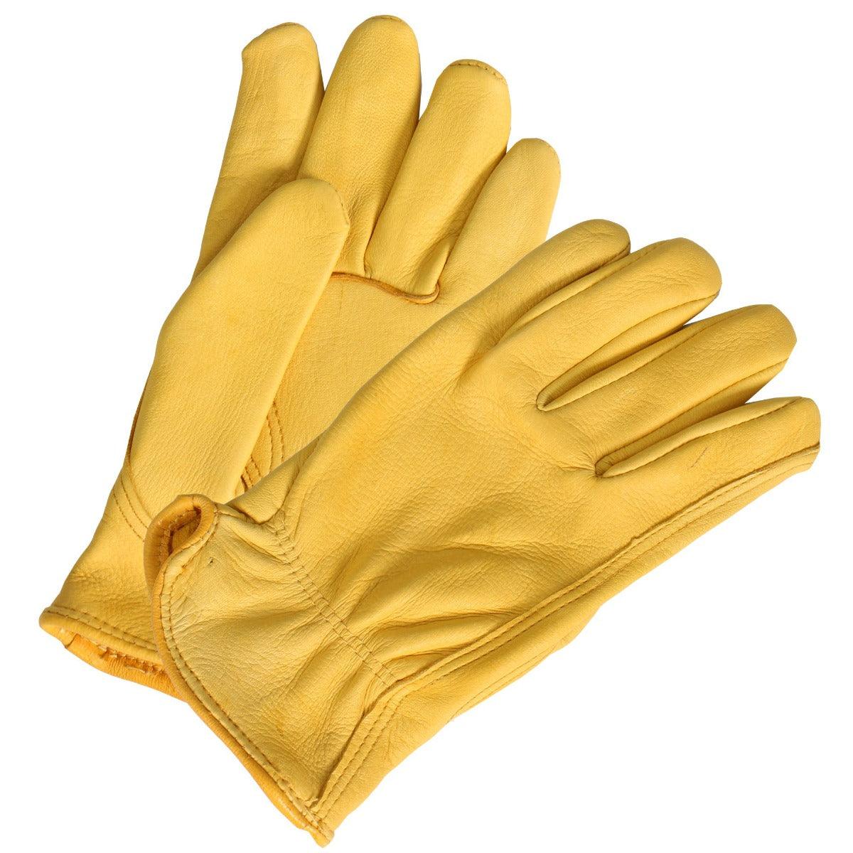 Hot Leathers Gold Deerskin Leather Driving Gloves - American Legend Rider