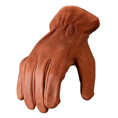 Hot Leathers Brown Deerskin Leather Driving Gloves - American Legend Rider