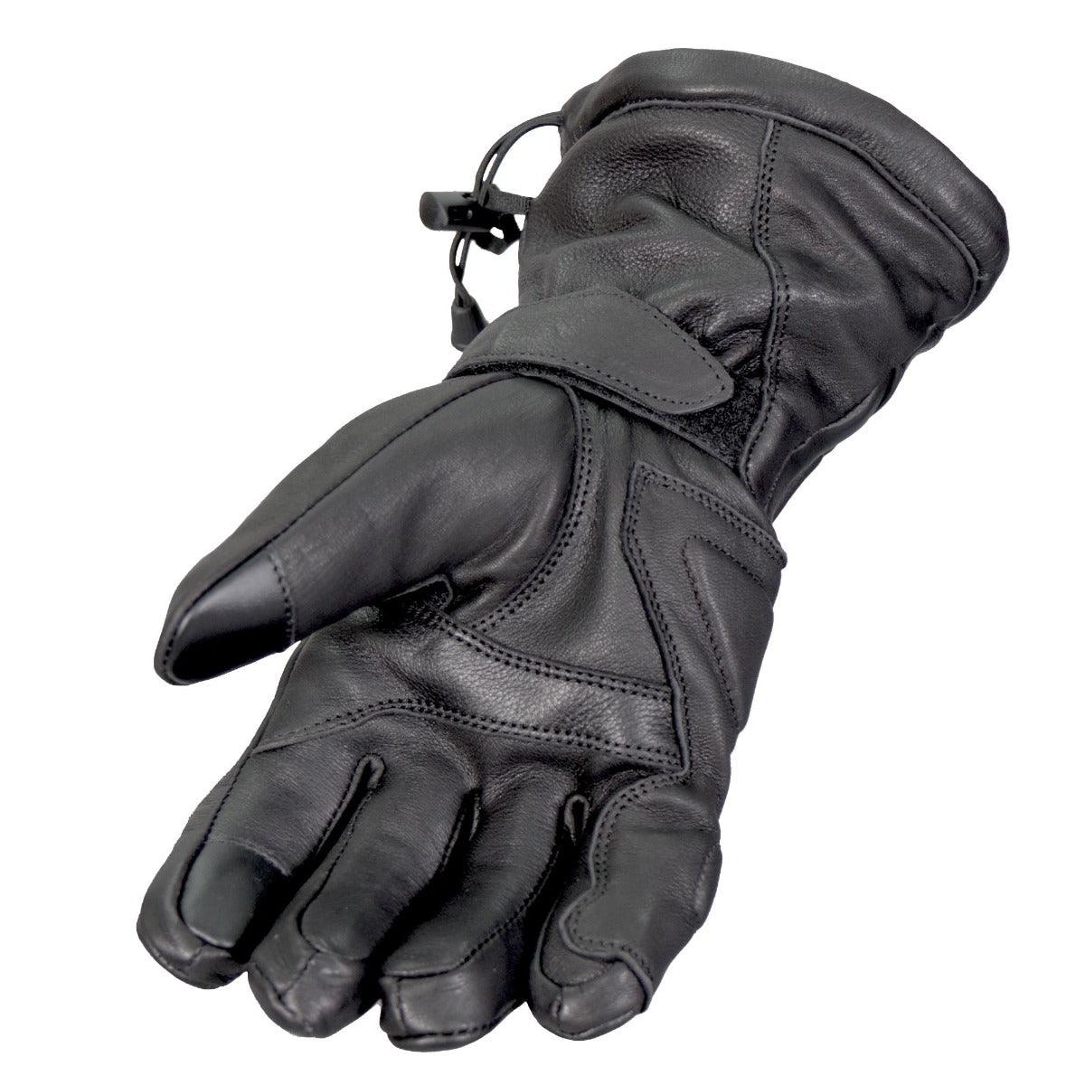 Hot Leathers Glove Deerskin Black Gauntlet - American Legend Rider