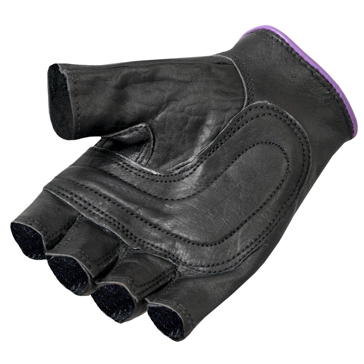 Hot Leathers Ladies Fingerless Gloves - American Legend Rider