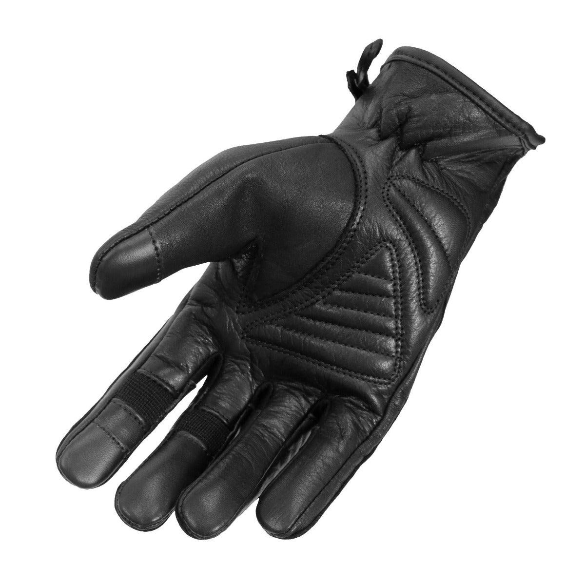 Hot Leathers Ladies Leather Gloves With Side Laces - American Legend Rider