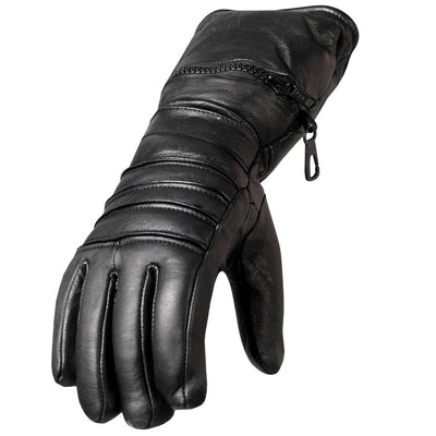 Hot Leathers Gauntlet Glove W/Quilted Lining - American Legend Rider