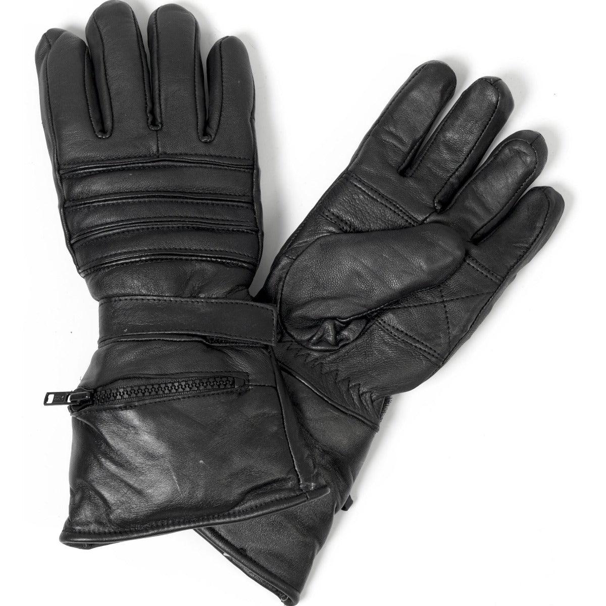Hot Leathers Gauntlet Glove W/Quilted Lining - American Legend Rider