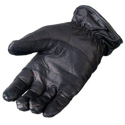 Hot Leathers Ribbed Leather Glove - American Legend Rider